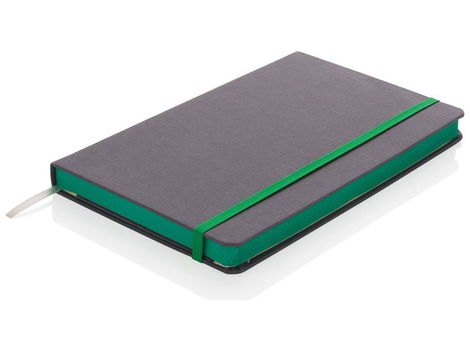 Carnet de notes A5 tissu avec bord coloré 3