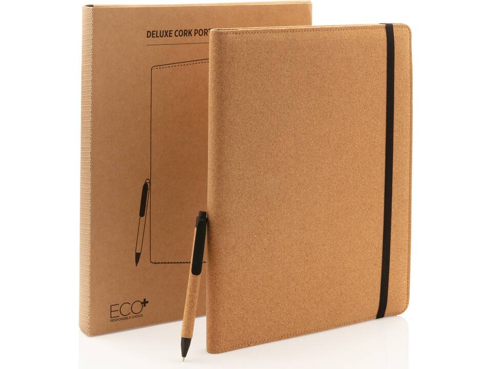 Conférencier A4 en liège avec stylo Deluxe 22