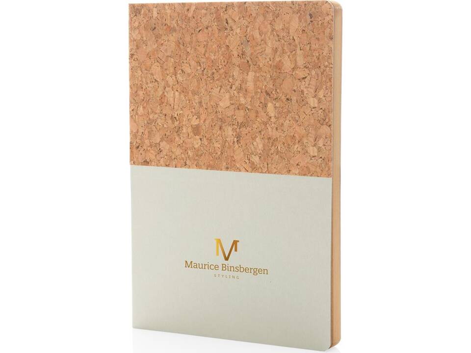 Carnet A5 à couverture en kraft et en liège 15