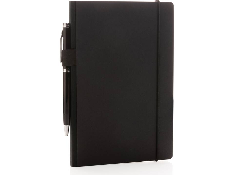 Carnet A5 à couverture rigide FSC® et pochette 4