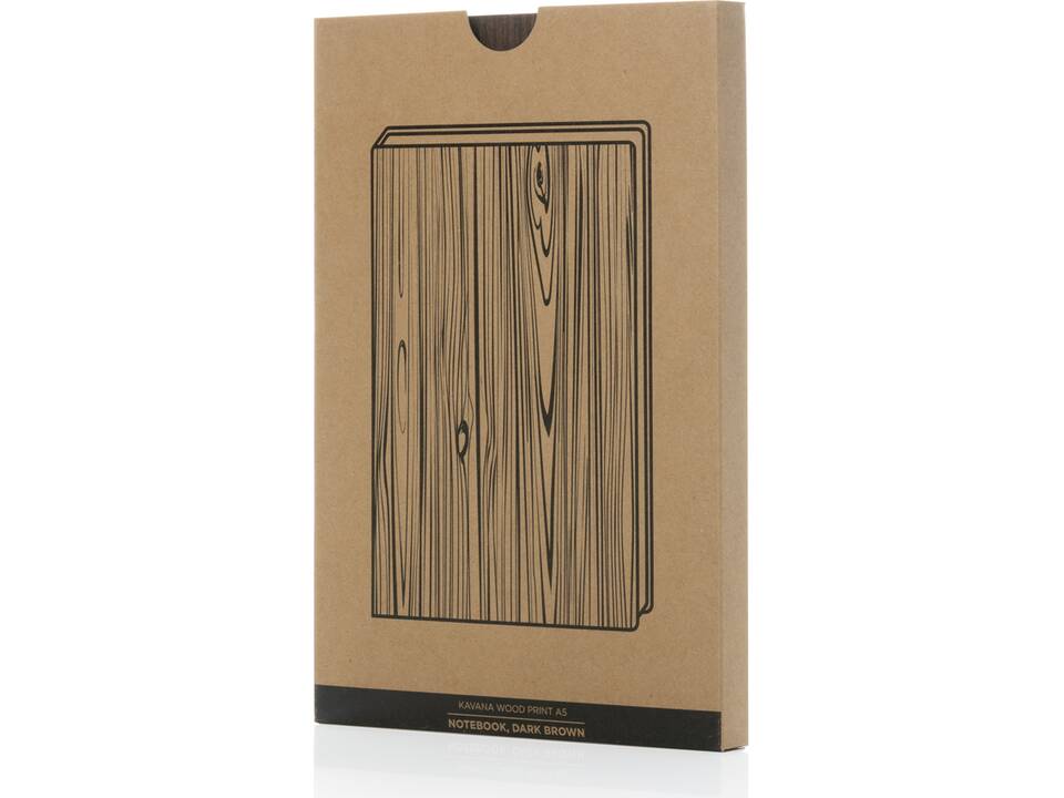 Cahier A5 imprimé bois Kavana 25