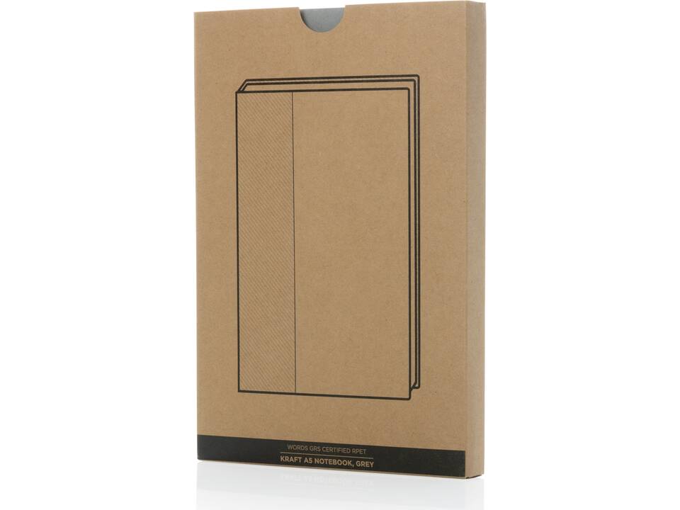 Carnet A5 en Kraft et rPET certifié GRS Words 10