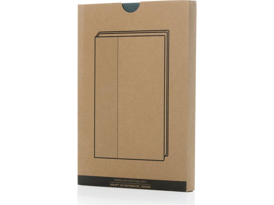 Carnet A5 en Kraft et rPET certifié GRS Words 28