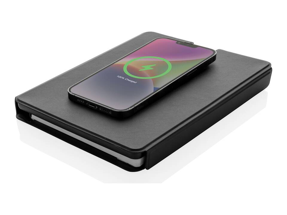 Carnet de notes avec chargeur en PU recyclé RCS Swiss Peak 3