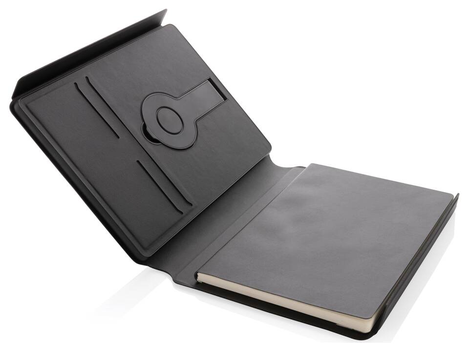 Carnet de notes avec chargeur en PU recyclé RCS Swiss Peak 4