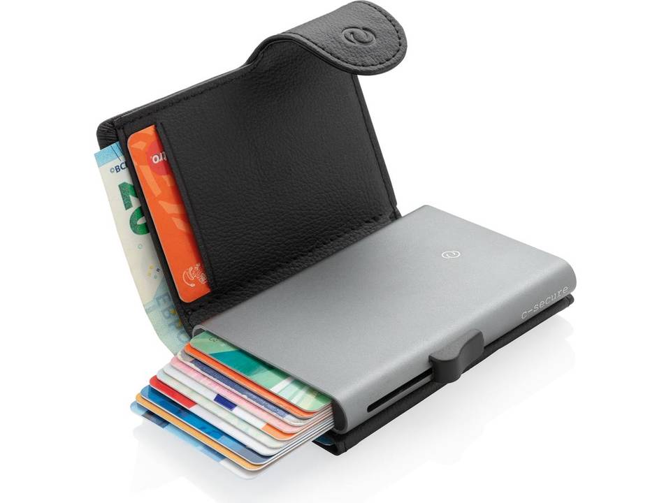 Porte-cartes et portefeuille XL anti RFID C-Secure 1