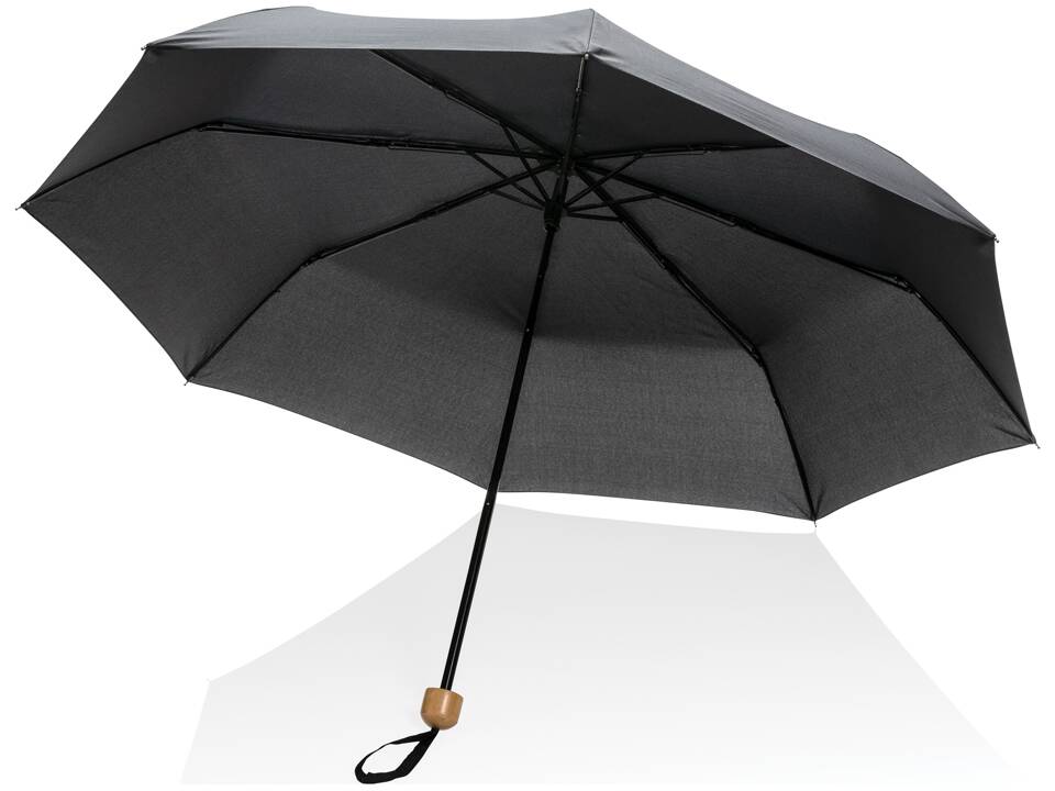 Mini parapluie 20.5" rPET 190T poignée bambou Impact AWARE™ 9