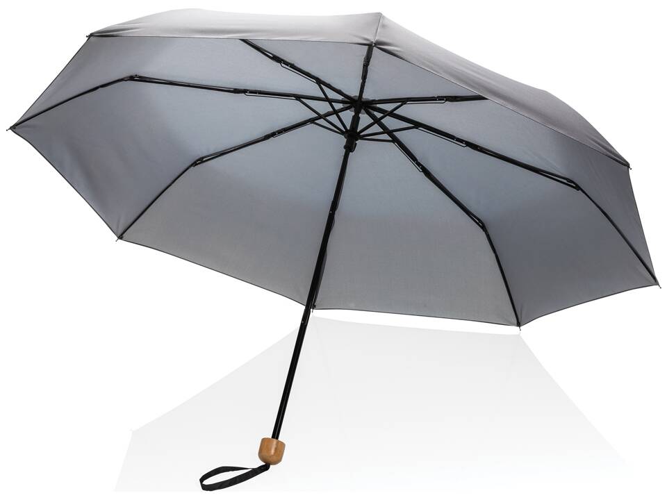 Mini parapluie 20.5" rPET 190T poignée bambou Impact AWARE™ 15