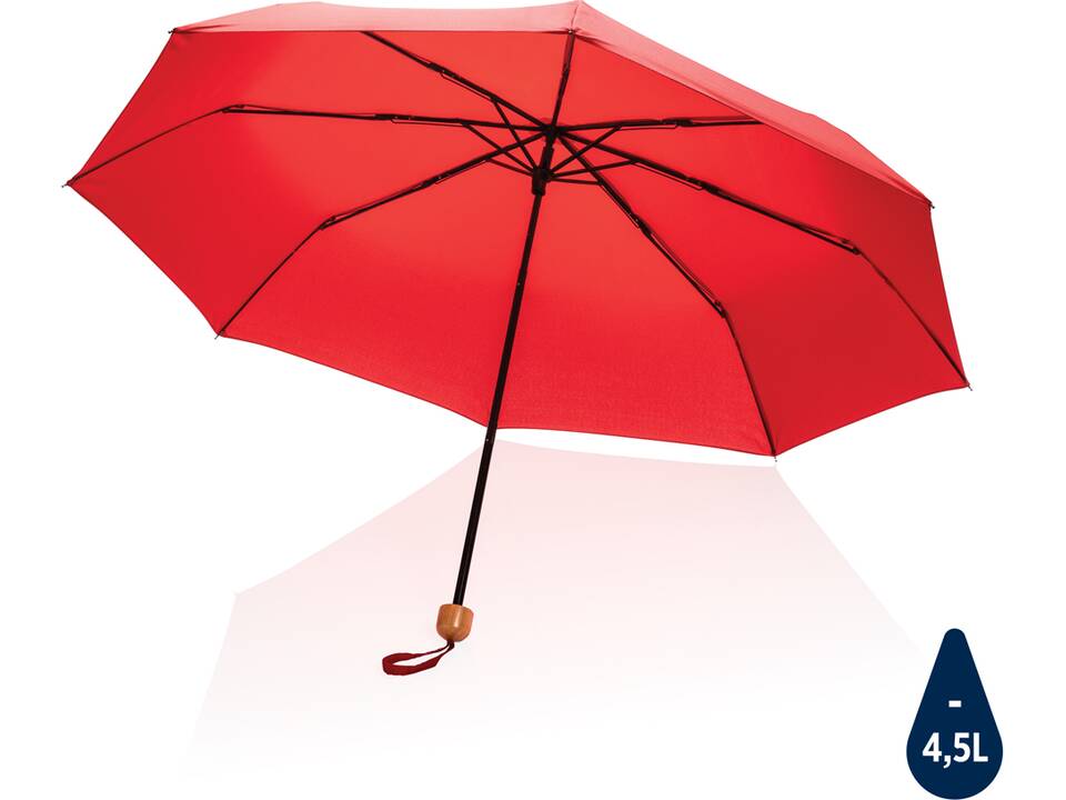 Mini parapluie 20.5" rPET 190T poignée bambou Impact AWARE™ 24