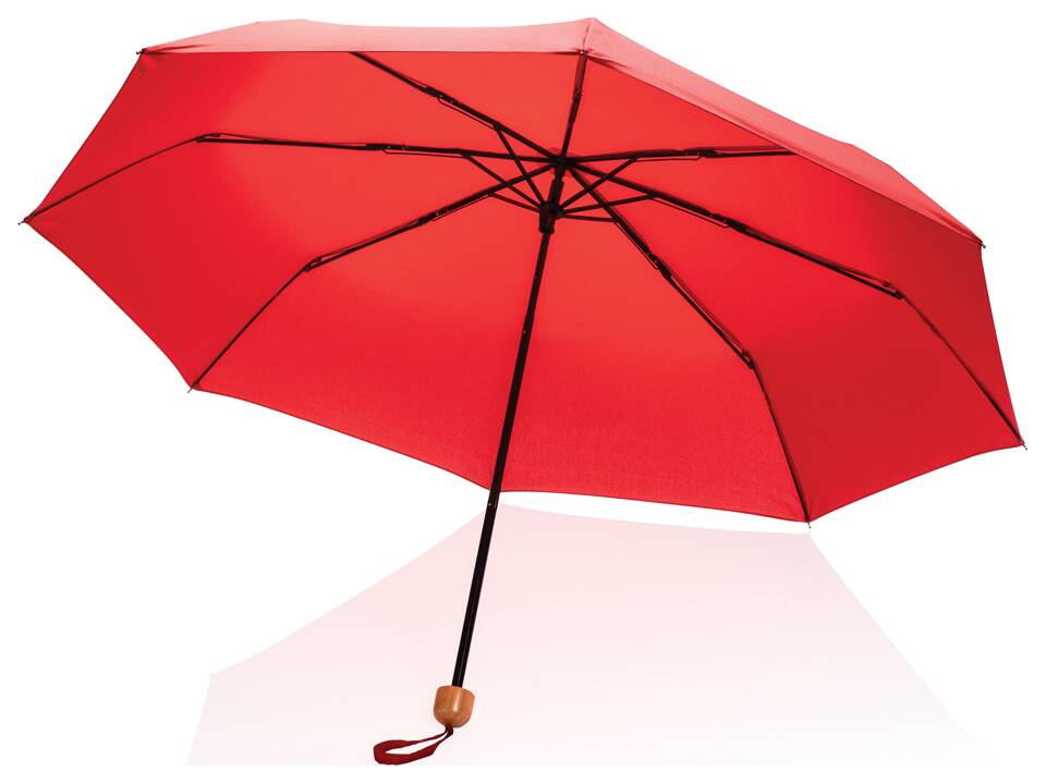 Mini parapluie 20.5" rPET 190T poignée bambou Impact AWARE™ 27