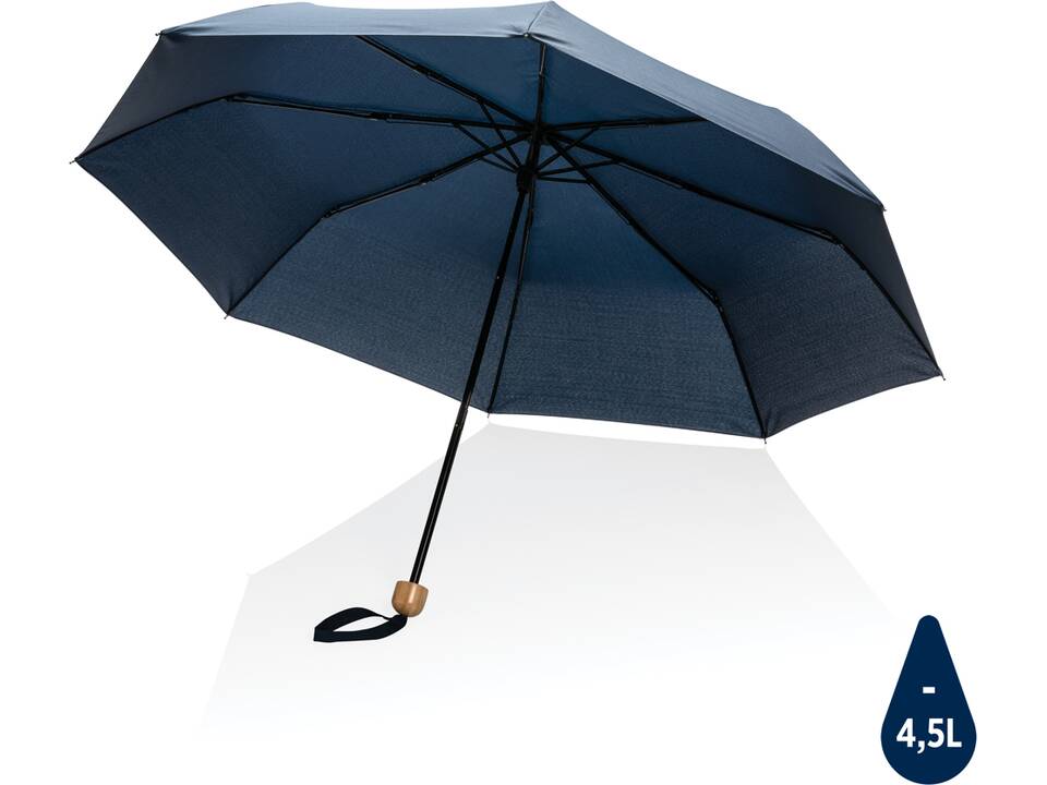 Mini parapluie 20.5" rPET 190T poignée bambou Impact AWARE™ 30