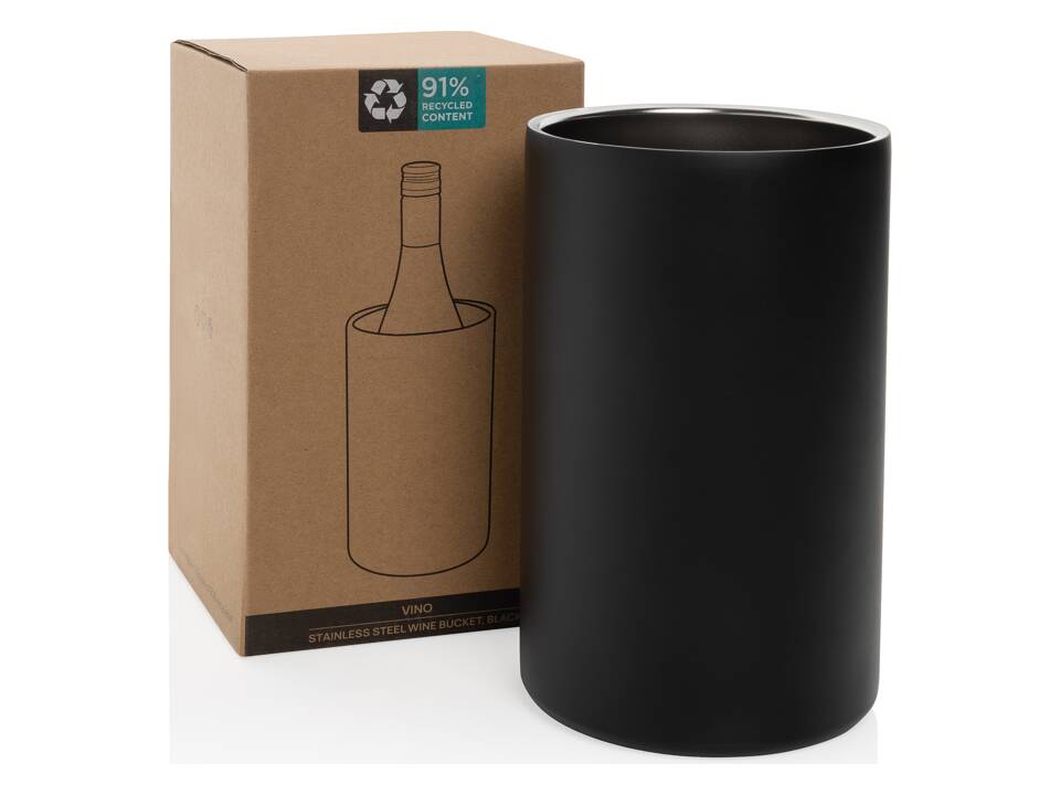 Seau à vin en acier inoxydable recyclé RCS Vino 7