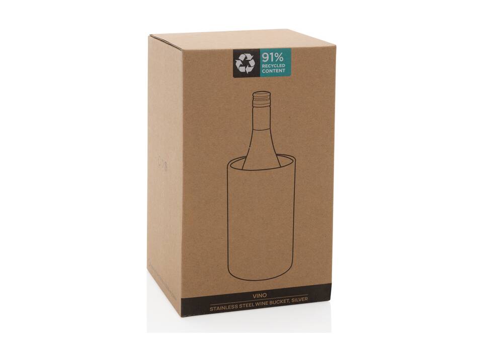 Seau à vin en acier inoxydable recyclé RCS Vino 17