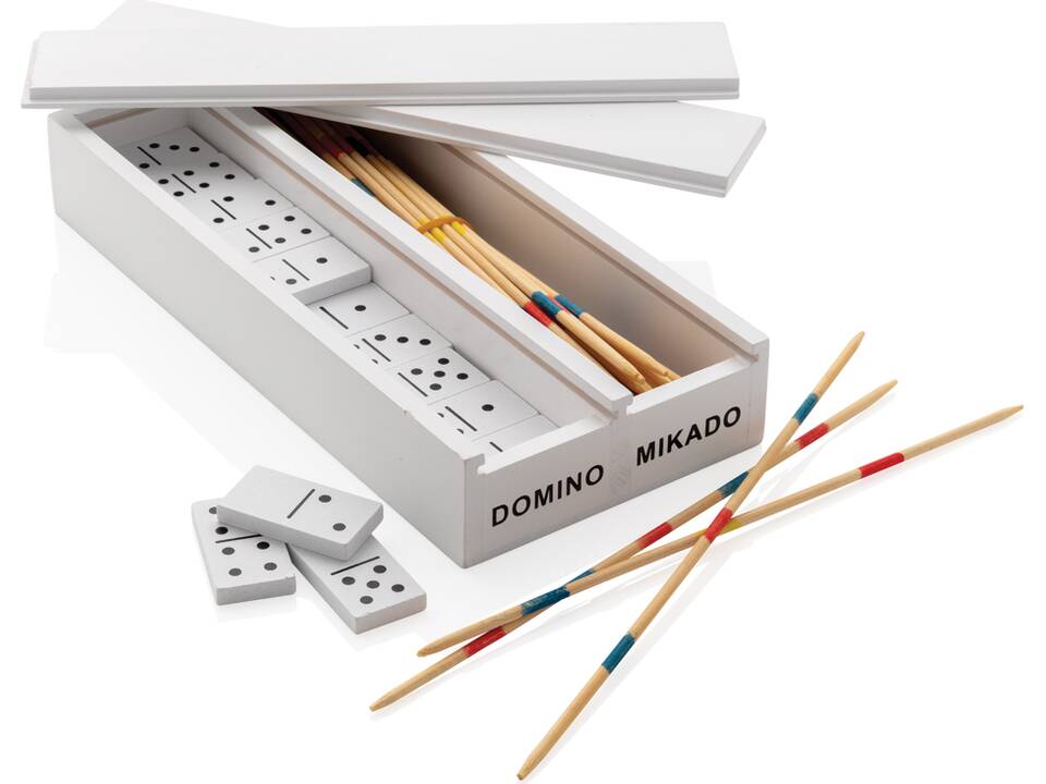 Jeu de mikado/domino en boîte en bois 4