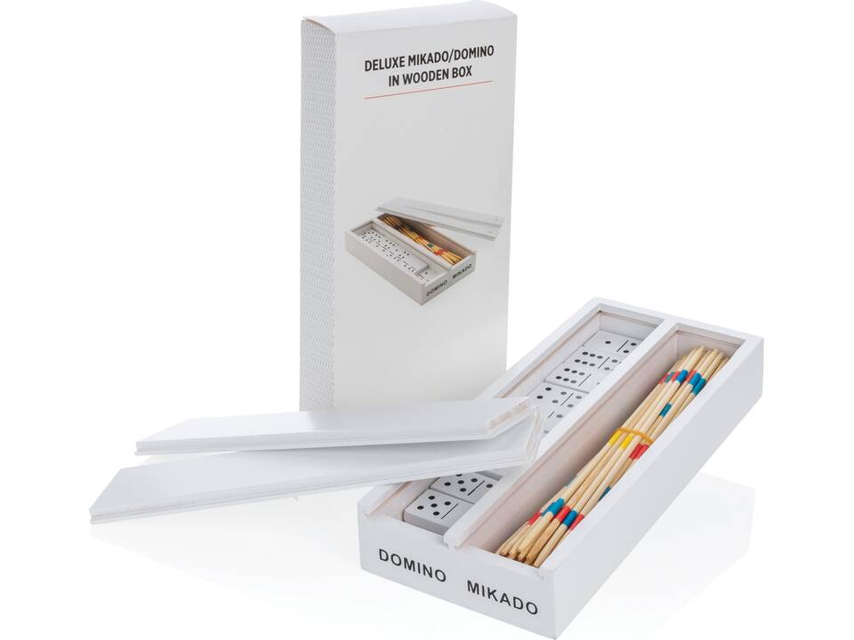 Jeu de mikado/domino en boîte en bois 9