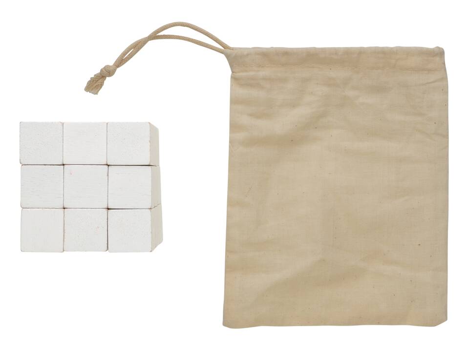 Casse-tête en bois FSC® dans une pochette en toile 3