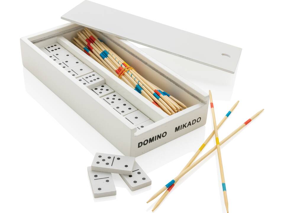 Jeu de mikado/domino en boîte en bois FSC® 1
