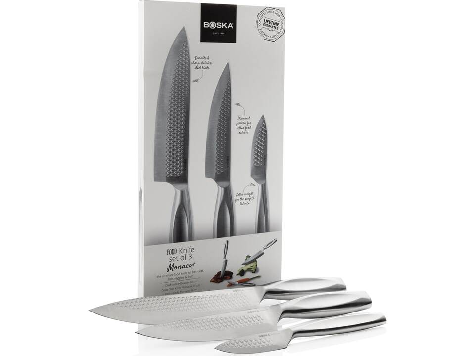 BOSKA Set de 3 couteaux de cuisine Monaco+ 16