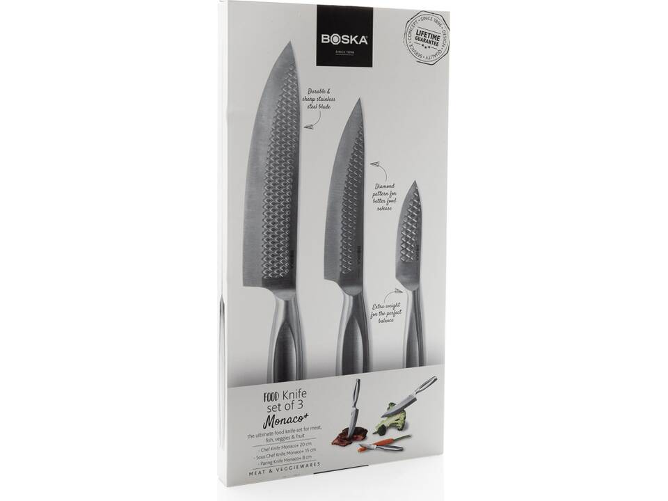 BOSKA Set de 3 couteaux de cuisine Monaco+ 17