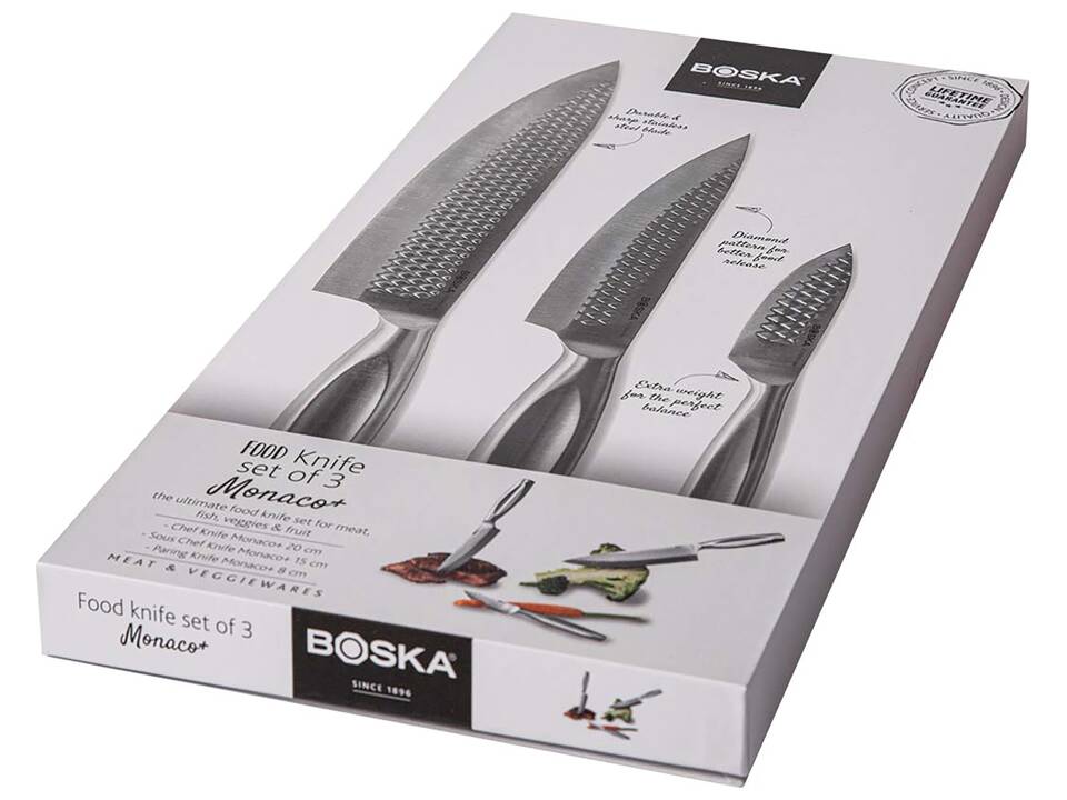 BOSKA Set de 3 couteaux de cuisine Monaco+ 19
