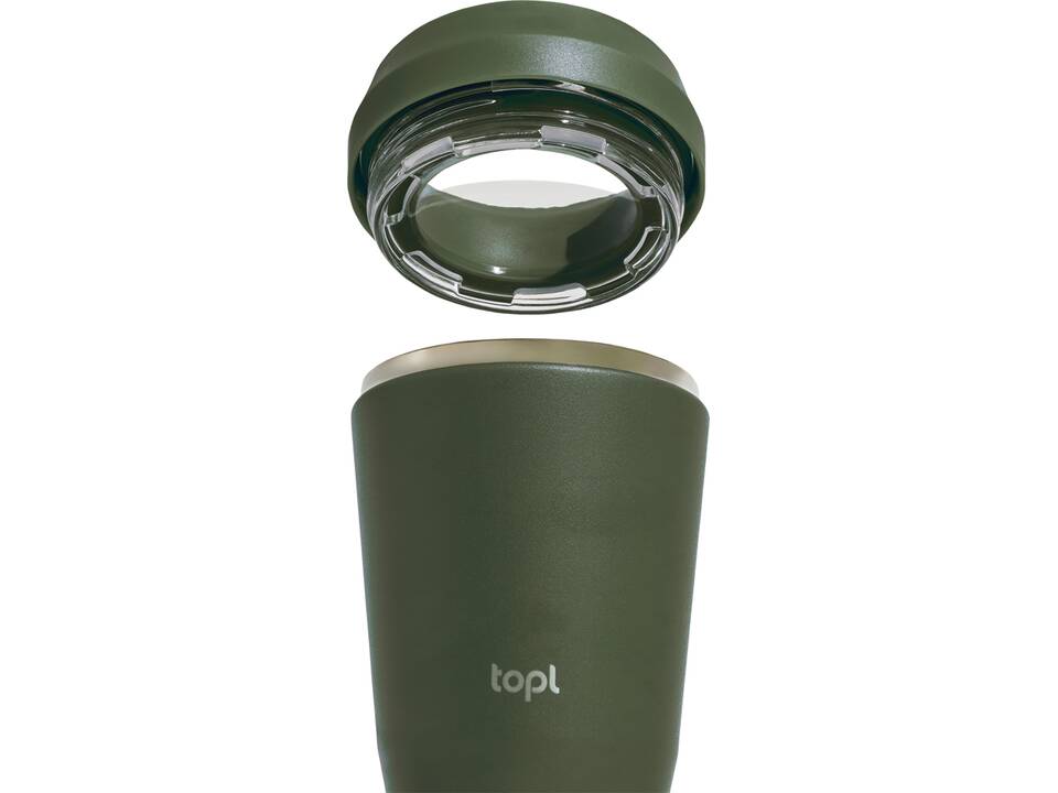 Mug 235 ml avec couvercle 360 en acier recyclé Topl 18