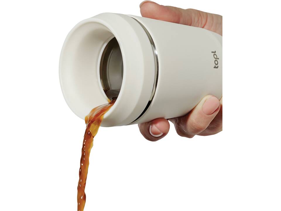 Mug 235 ml avec couvercle 360 en acier recyclé Topl 23