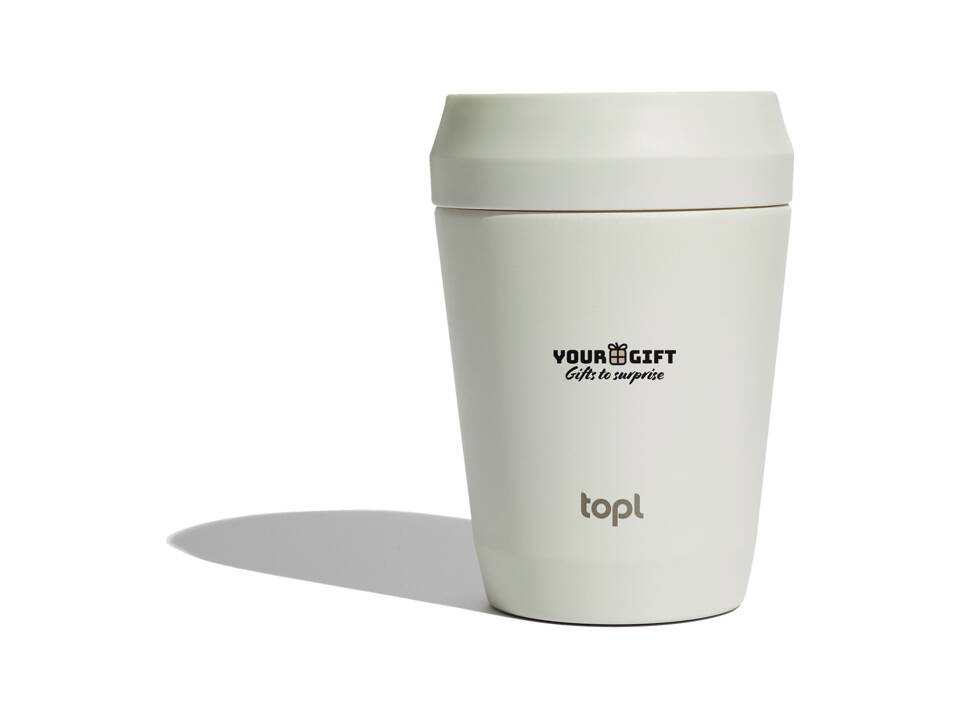 Mug 235 ml avec couvercle 360 en acier recyclé Topl 24