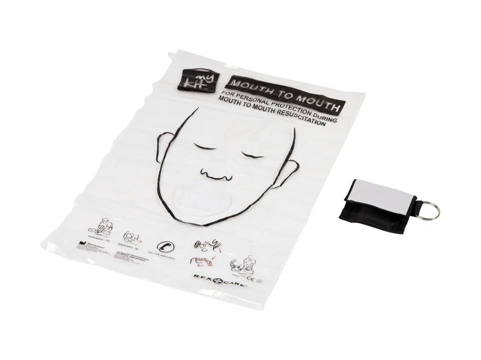 Protection pour bouche-à-bouche avec sa pochette polyester Henrik