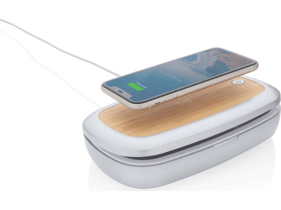 Boîte de stérilisation UV-C avec chargeur sans fil 5W Rena 5