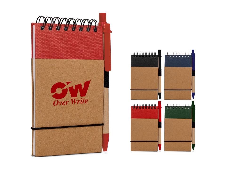 Carnet Reporter en Papier Recyclé avec Stylo