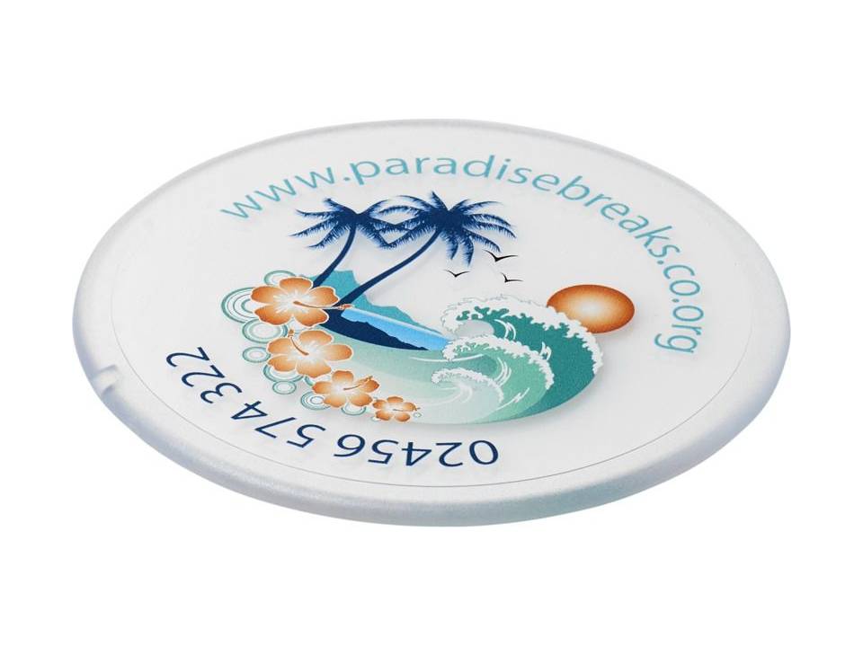 Sous-verre rond Renzo en plastique