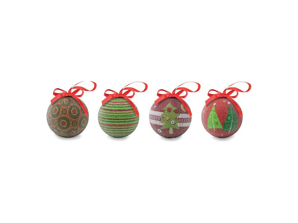 Set 4 kerstballen bedrukken