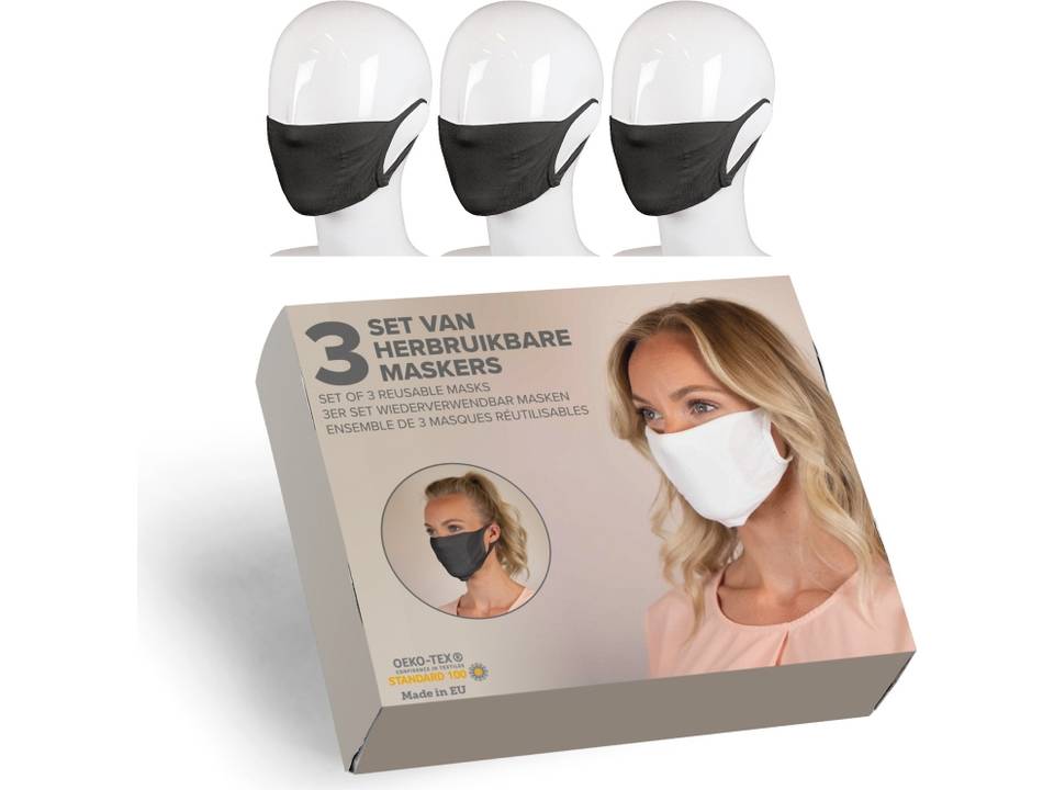 Ensemble de 3 masques faciaux une boîte cadeau 2