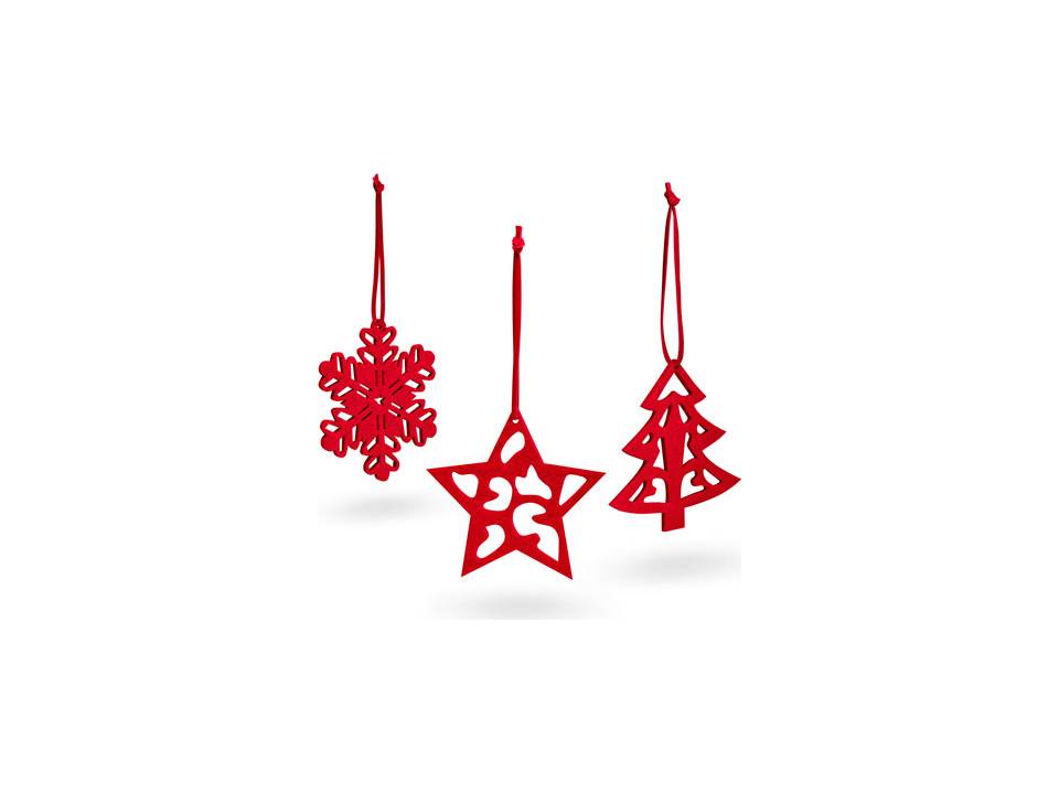 Set van 3 stuks kerstdecoratie