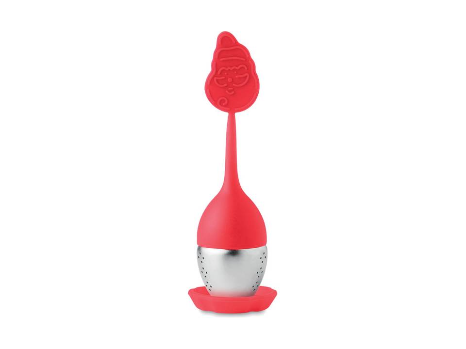 Siliconen theefilters met kerst motief