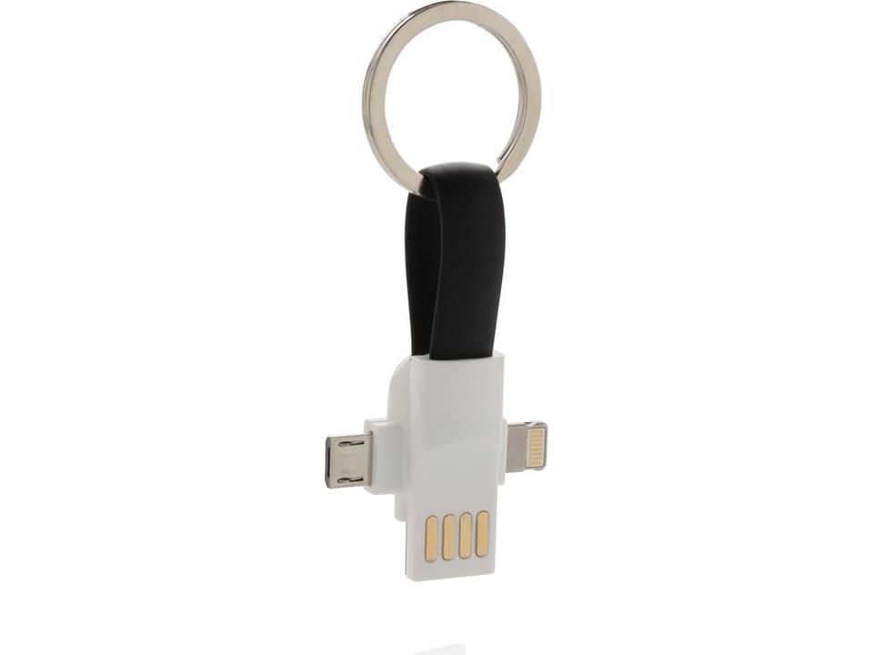 Sleutelhanger kabel met 3 verschillende connectoren
