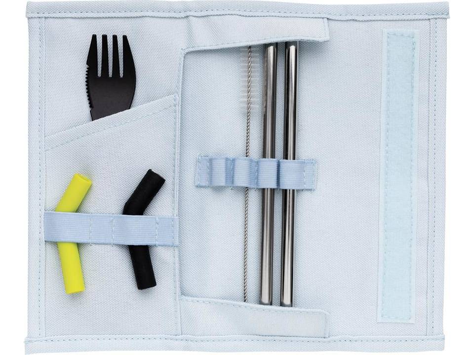 Set pailles 2 pcs et couverts Tierra 8