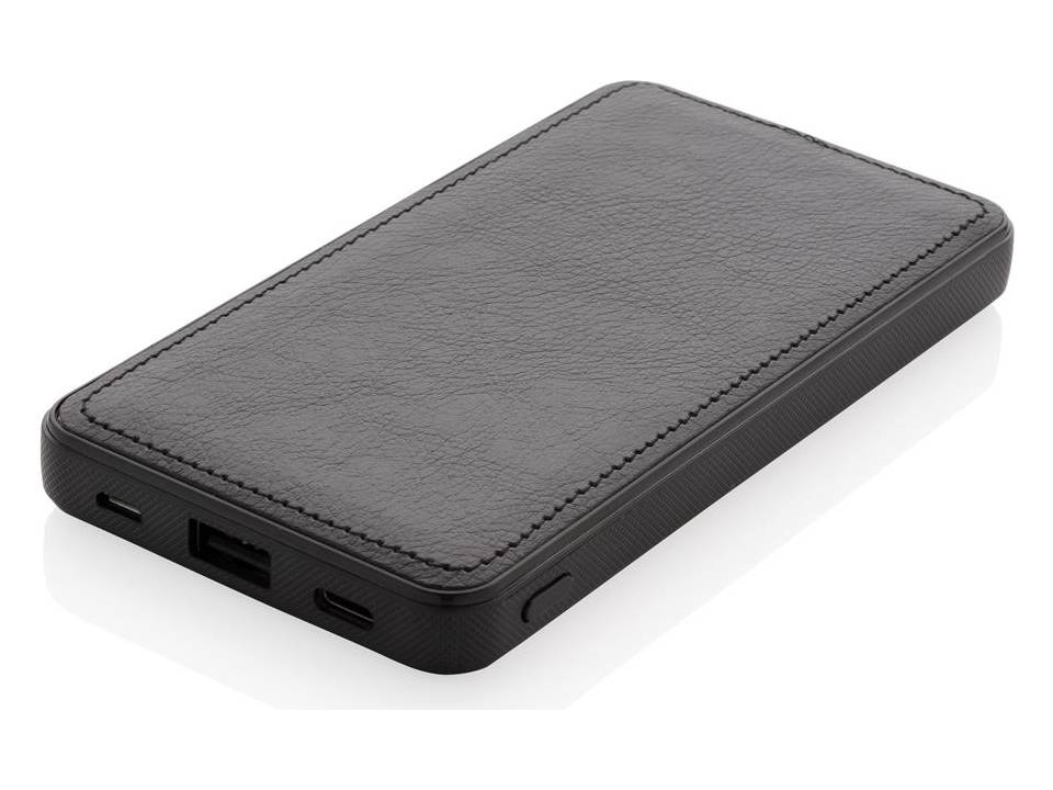 Tusca 10.000 mAh PU powerbank-zwart