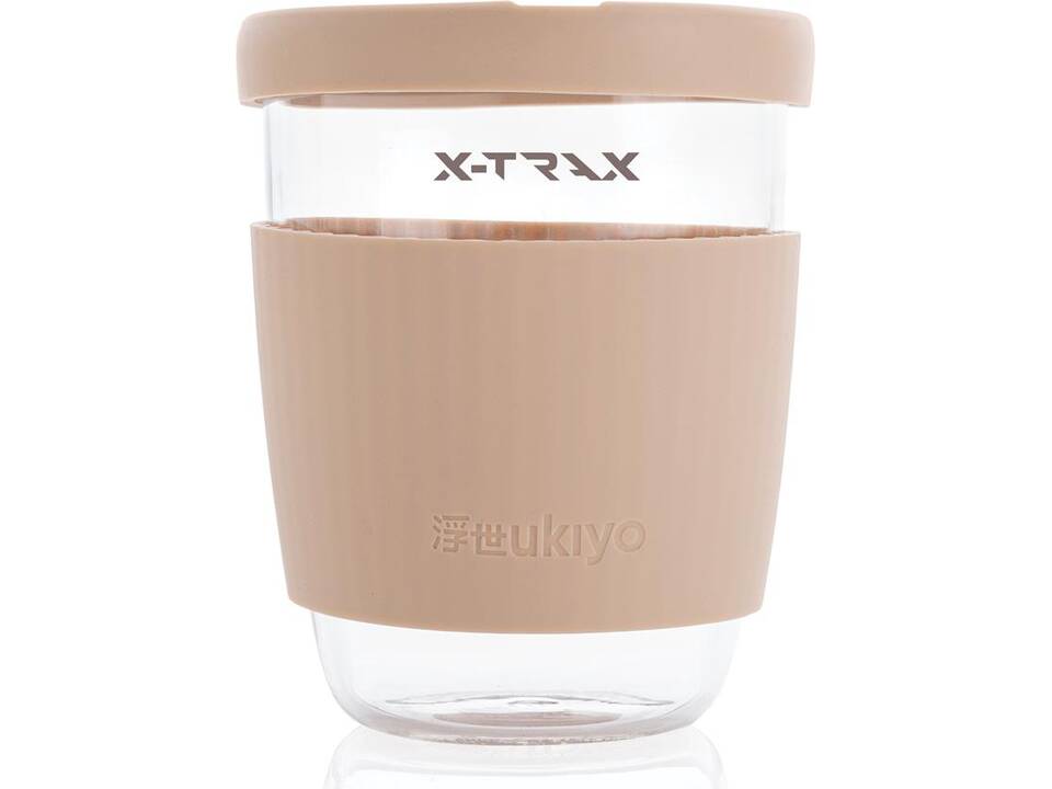 Verre 360ml avec couvercle et manchon en silicone Ukiyo 11