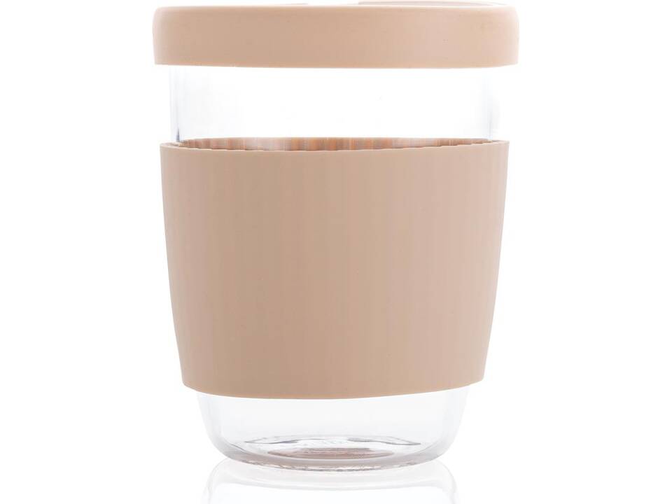 Verre 360ml avec couvercle et manchon en silicone Ukiyo 9