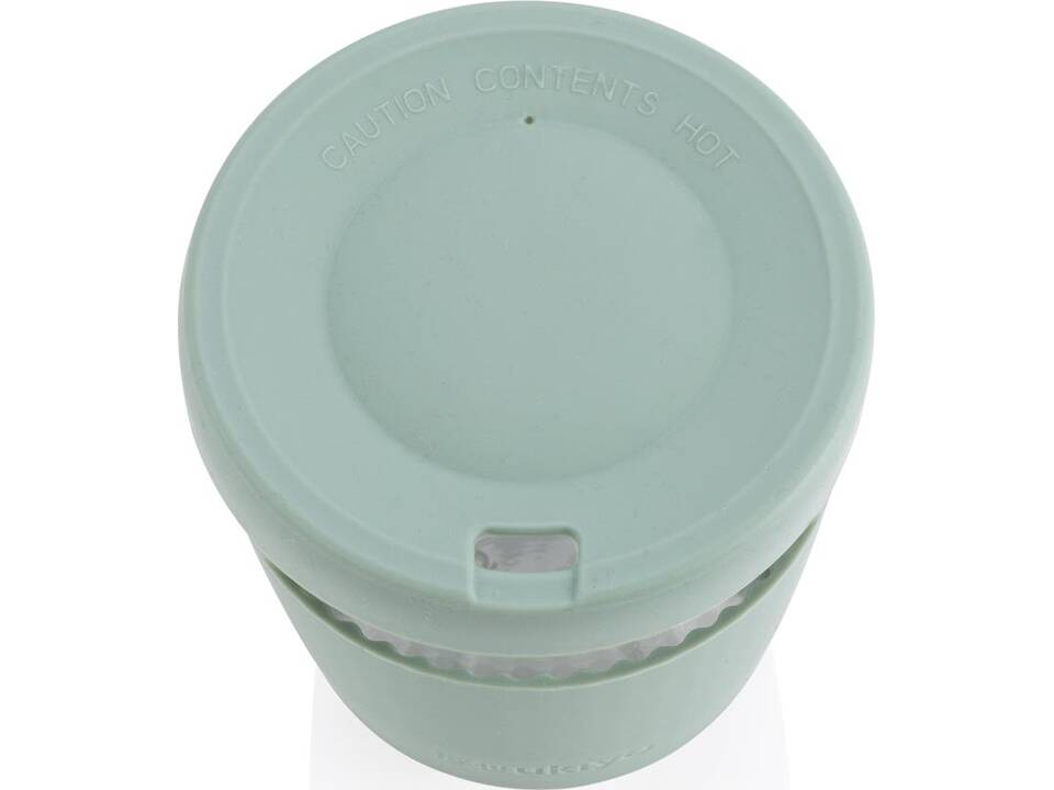 Verre 360ml avec couvercle et manchon en silicone Ukiyo 22