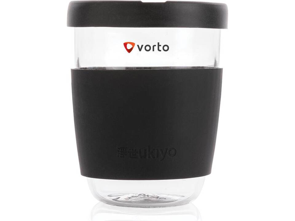 Verre 360ml avec couvercle et manchon en silicone Ukiyo 29