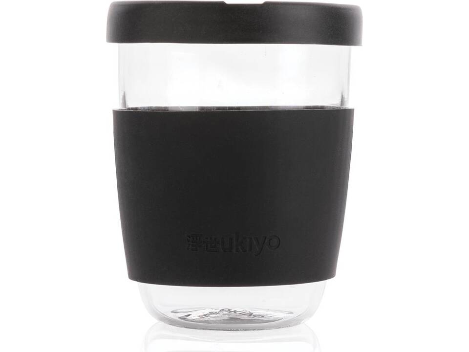 Verre 360ml avec couvercle et manchon en silicone Ukiyo 26