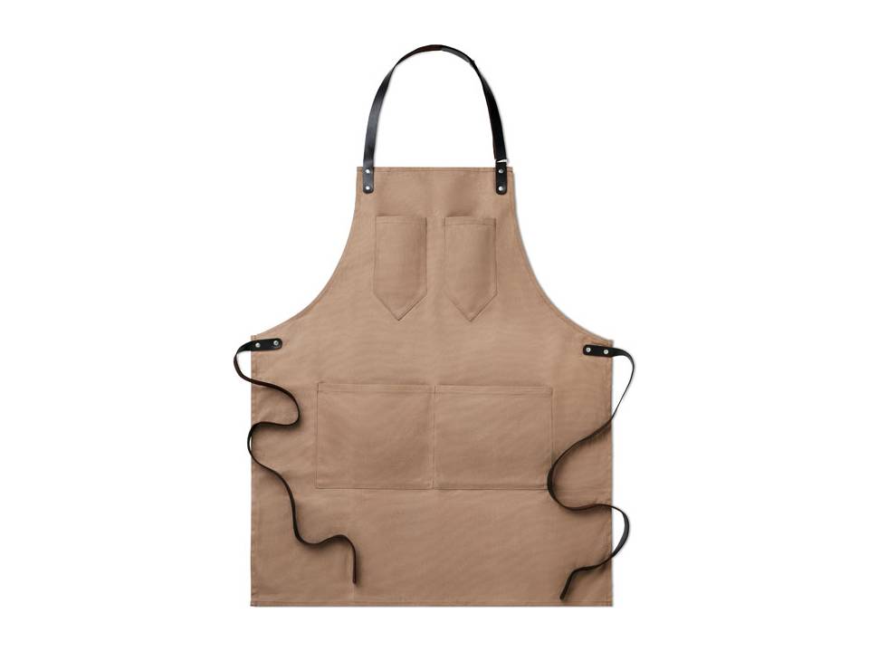 Waxed canvas schort
