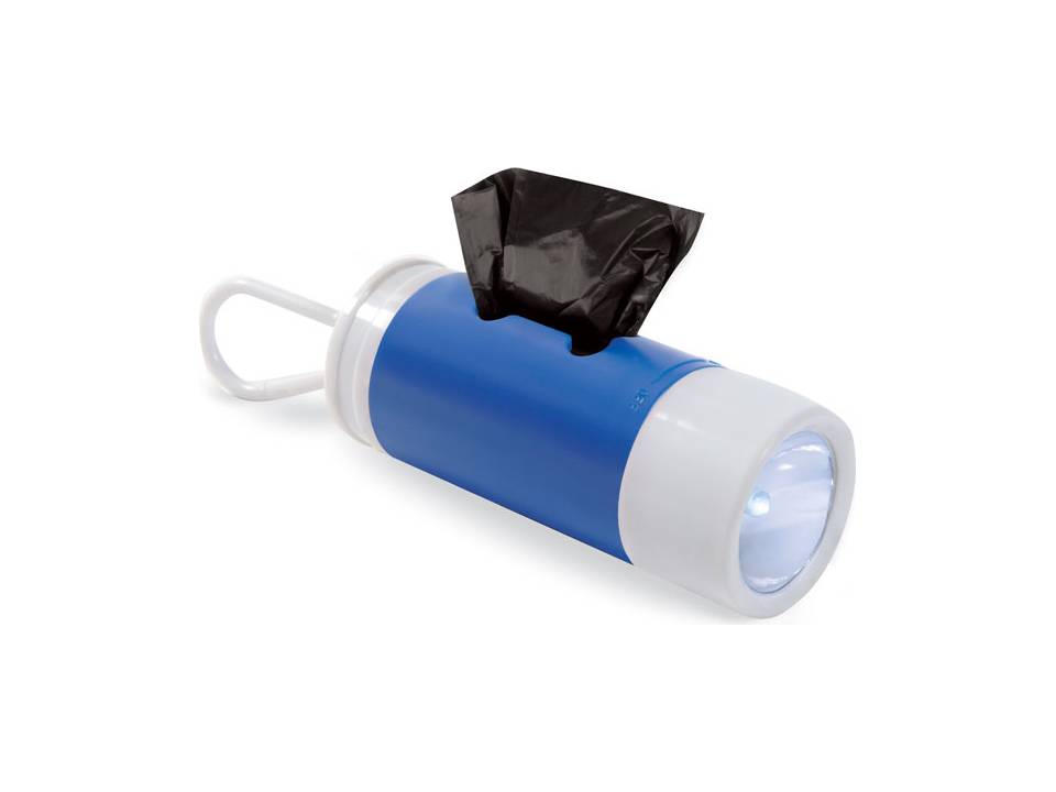 Torche LED avec 10 sacs de déchets pour animaux