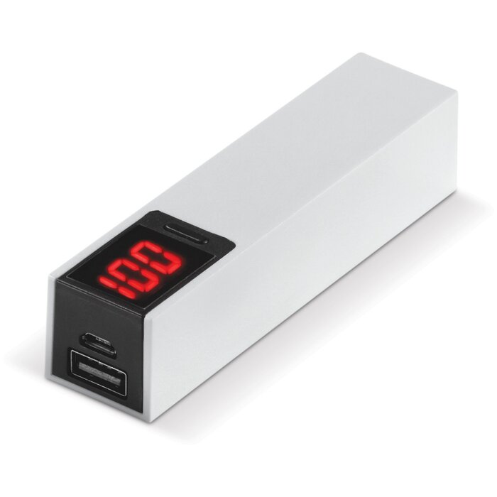 Powerbank met power indicator - 2600 mAh bedrukken