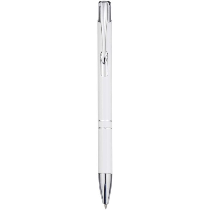 Moneta balpen van gerecycled aluminium (blauwe inkt)