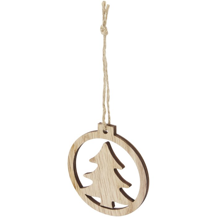 Natall houten kerstboom ornament