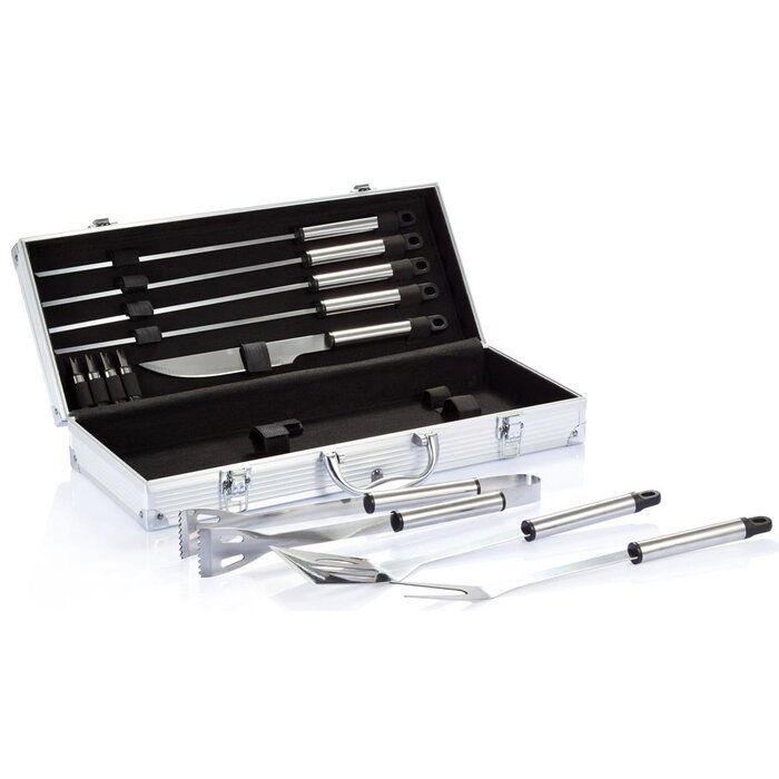 12-delige barbecue set koffer bedrukken