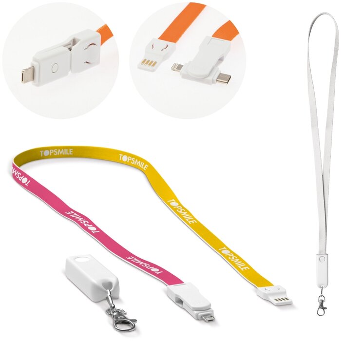 Custom Made Keycord en oplaadkabel kabel 3-in-1